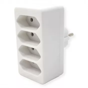 Regleta de enchufes Bachmann 921.273 – 4 tomas europeas, PVC blanco
