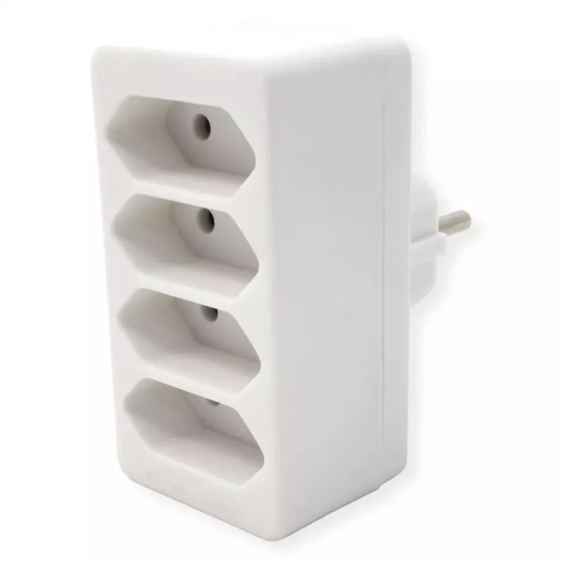 Regleta de enchufes Bachmann 921.273 – 4 tomas europeas, PVC blanco