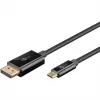 Goobay 75705 cable de USB-C a DisplayPort, 4K 60 Hz, 2 m, 21,6 Gbit/s, negro
