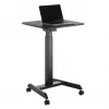Mesa de ordenador portátil con ruedas, escritorio elevable de sentado a de pie hasta máx. 113 cm, inclinable hasta 30 grados, negro