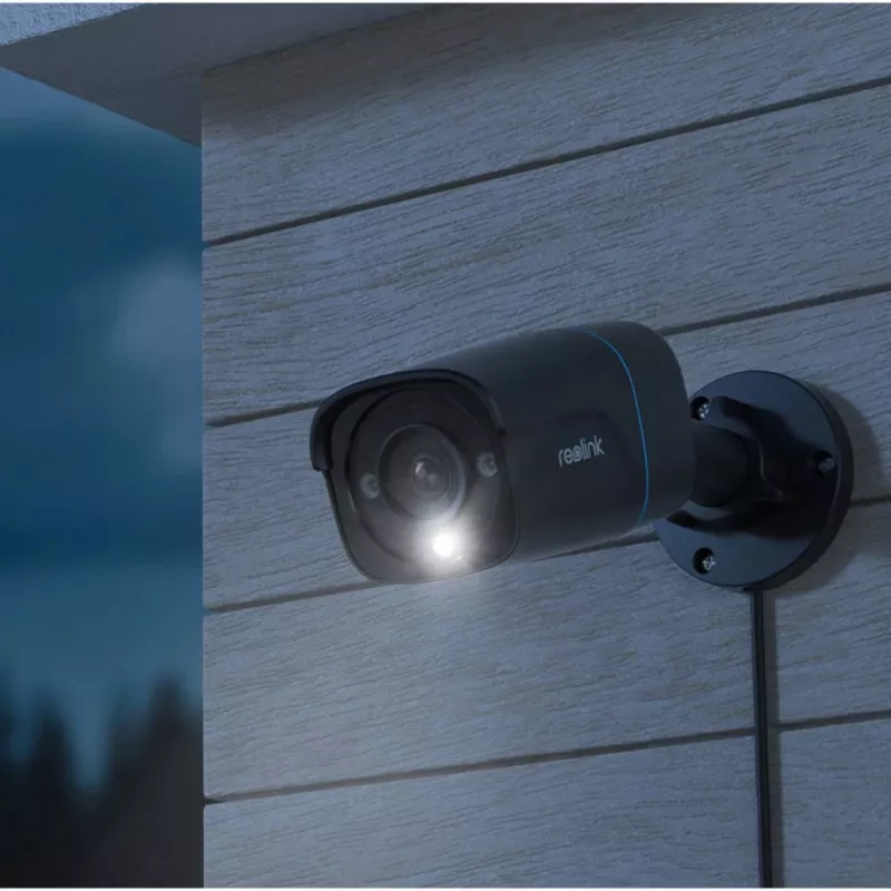 Reolink P330 cámara de seguridad IP 4K, 8 MP 3840 x 2160, para interior y exterior, micrófono integrado, visión nocturna de 30 m, negra