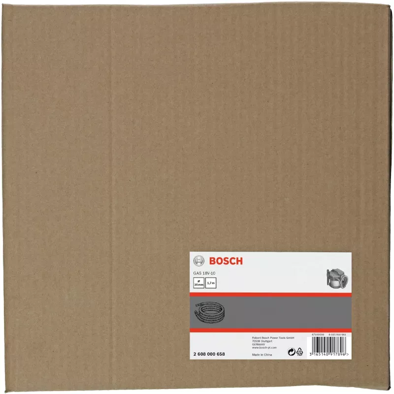 Bosch 2608000658 tubo de vacío para GAS 18V-10 L, 1,6 m