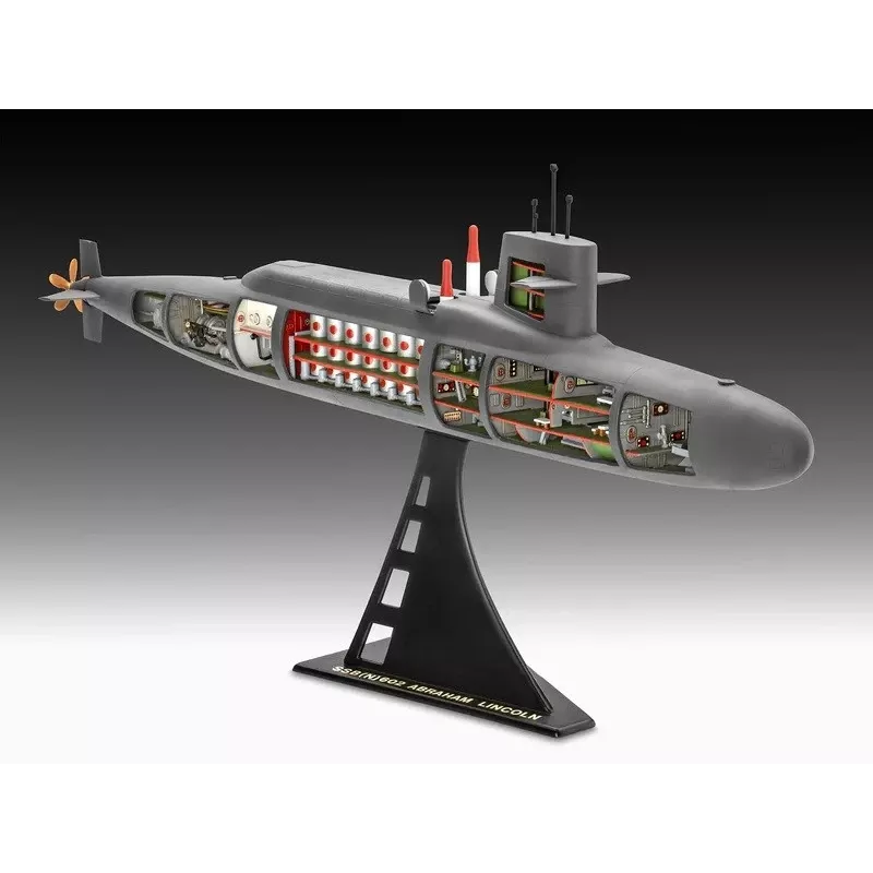 Maqueta de barco de plástico REVELL S.S.B. Abraham Lincoln escala 1/253 kit