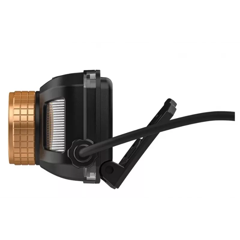 Linterna frontal Duracell DH1500R — negra/naranja, iluminación manos libres recargable