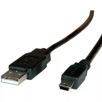 ROLINE cable USB 2.0, Type-A - Mini de 5 pines 0,8m (11.02.8708)