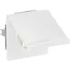 Mecanismo de toma de corriente Schuko de montaje en pared con tapa abatible, busch jaeger 20EUGK-34-101, empotrar, apto para intemperie, blanco alpino