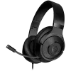 LORGAR Noah 101, Auriculares gaming con micrófono, conexión jack de 3,5 mm, longitud del cable 2 m, diseño plegable, almohadillas de piel sintética PU, tamaño: 185*195*80 mm, 0,245 kg, negro