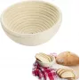 Cesta de fermentación Westmark 32082270, redonda de ratán, altura 8 cm, diámetro 17,5 cm