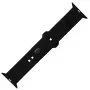 Set de correas de silicona FIXED FIXSST2-434-BK para Apple Watch 42/44/45mm – negro, diseño deportivo fijo