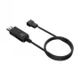 Cable convertidor de tensión DC Akasa AK-CBFA10-60BK de USB a ventilador de PC de 3 pines y 4 pines, 60 cm