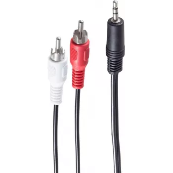 Cable de audio ShiverPeaks BS30832-10 10 m 3,5 mm 2 x RCA negro