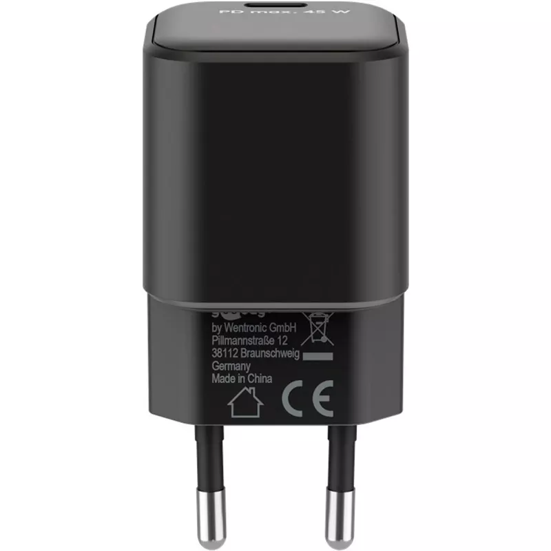 Cargador Goobay 65331 cargador rápido de CA para interiores negro USB Type-C