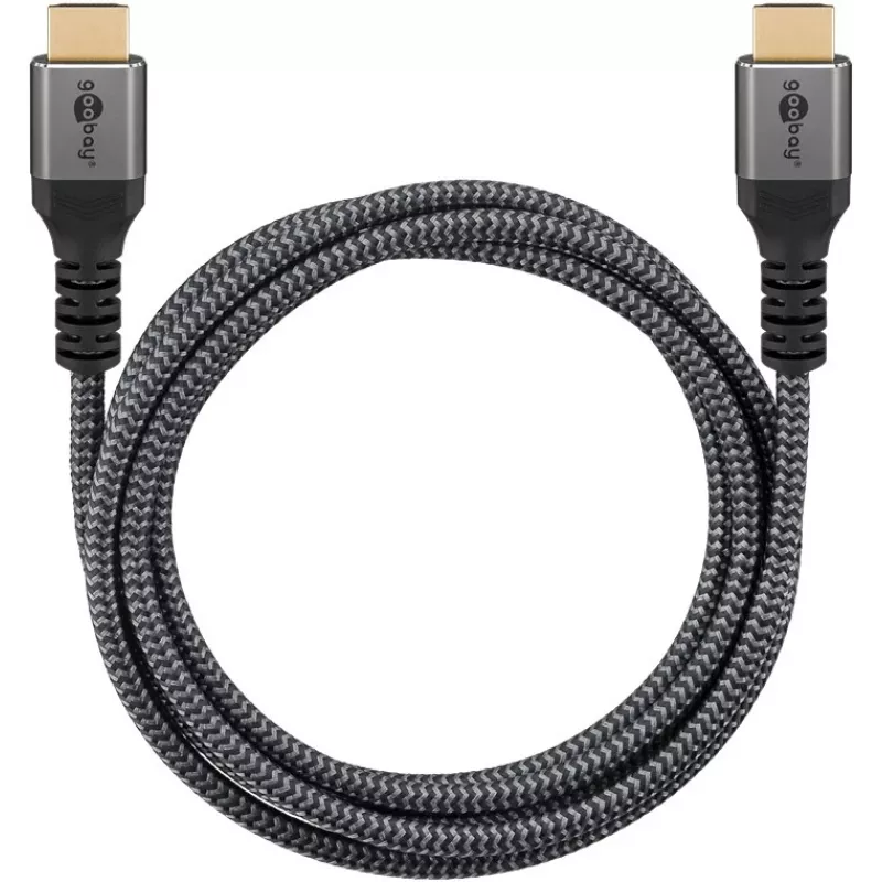 Cable HDMI Plus de alta velocidad con Ethernet, 4K @ 60Hz (gris, 15 metros)