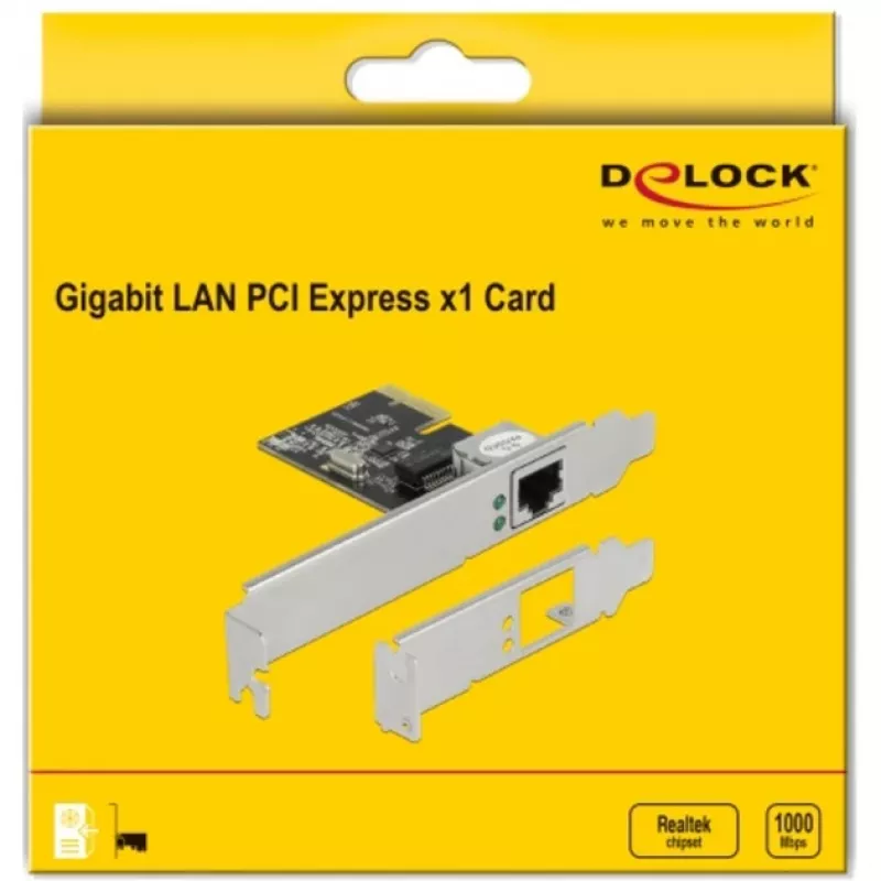 Tarjeta PCI Express x1 DeLOCK RTL8111 1 x RJ45 Gigabit LAN