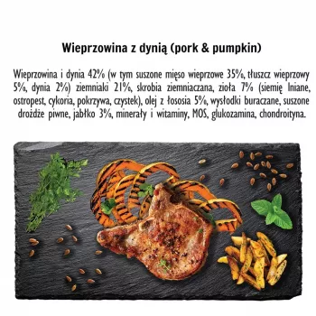 Comida seca para perros PAKA ZWIERZAKA cerdo con calabaza L 9 kg – Adult Maintenance, monoproteica, 29 % proteína, 15 % grasa