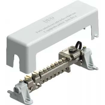 OBO BETTERMANN Barra de conexión equipotencial 1801VDE Gris claro con 7 bornes hasta 25 mm² 1801VDE (5015650)