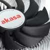 Disipador híbrido Akasa Intel LGA1700 7,5 cm Aluminio Negro