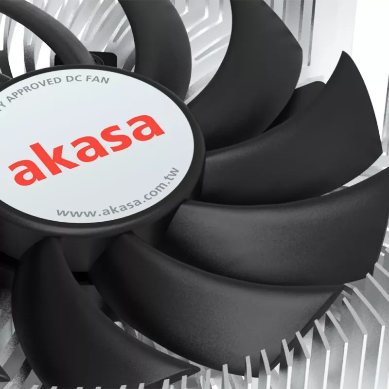 Disipador híbrido Akasa Intel LGA1700 7,5 cm Aluminio Negro