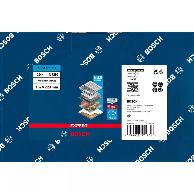 Bosch 2 608 901 214 accesorio de lijado manual almohadilla de lijar grano medio 1 ud.