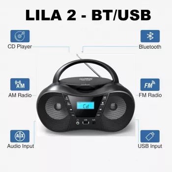Reproductor de radio CD LILA2 USB/BT rosa