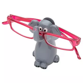 WEDO elefante soporte para gafas, poliresina, gris, 5,0 x 6,1 x 9,3 cm