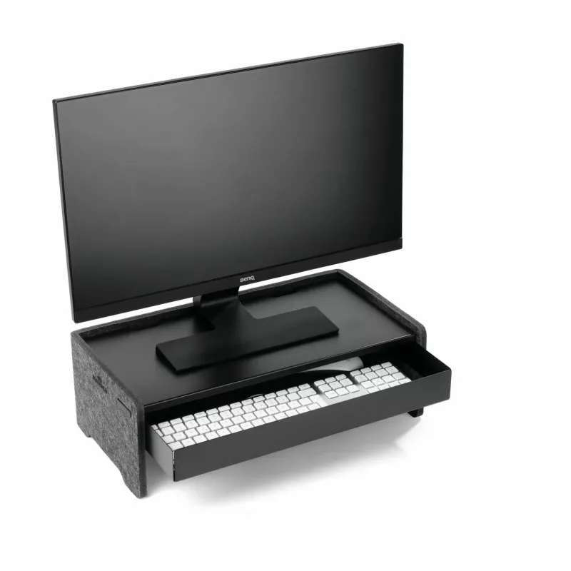 Cajón Durable 508201 Accesorio para soporte de monitor Negro Metal 468 mm Ancho 221 mm Fondo 53 mm Alto