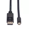 Cable DisplayPort Roline, DP ST - Mini DP ST, negro, 1,5 m (11.04.5638)