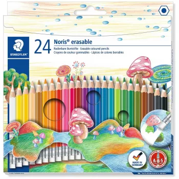 Lápices de colores borrables Staedtler Noris 144 50 multicolor 24 uds.