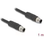 Cable sensor/actuador DeLOCK 1 m RST M12 negro 80514
