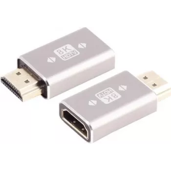 Adaptador HDMI ShiverPeaks SP10-01054 HDMI-A a HDMI-A plateado