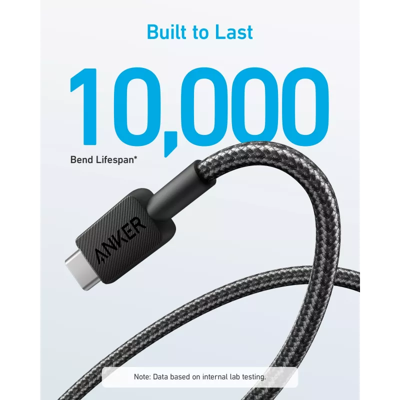 Cable Anker Innovations 322 USB-A a USB-C nailon 1,8M negro - Cable - Digital/Datos