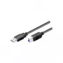Cable USB 3.0 SuperSpeed Wentronic Goobay, negro, 1,8 m – conector macho USB 3.0 (Type-A) > conector macho USB 3.0 (Type-B) (93655)