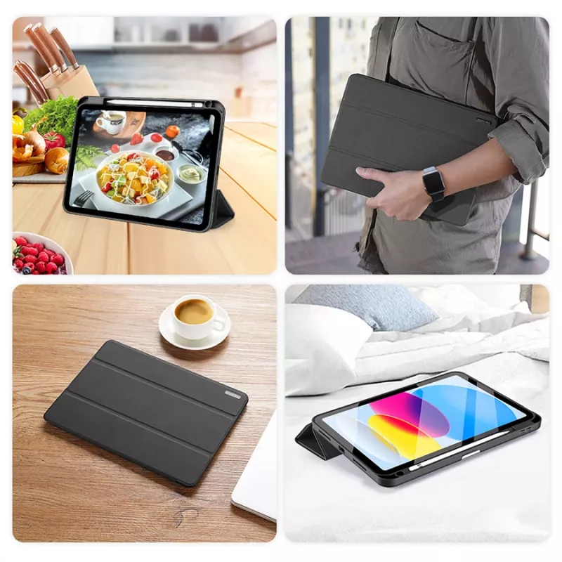 Funda para tablet dux ducis DUX DUCIS DOMO plegable con almacenamiento para lápiz para iPad 10 (2022) negra