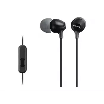 Sony MDR-EX15AP, con cable, 8 - 22000 Hz, Llamadas/Música, 3 g, Auricular, negro