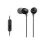 Sony MDR-EX15AP, con cable, 8 - 22000 Hz, Llamadas/Música, 3 g, Auricular, negro