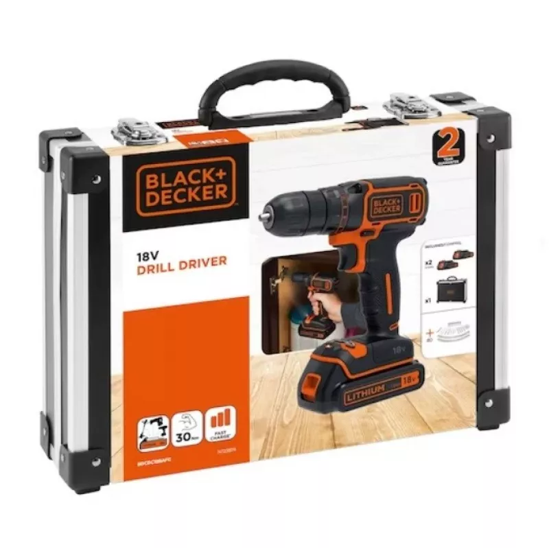 BLACK+DECKER 18V taladro atornillador BDCDC18BAFC-QW
