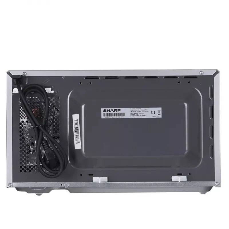 Sharp YC-MG01E-S microondas combinado con grill, 20 l, 800 W, de libre instalación, plata/negro