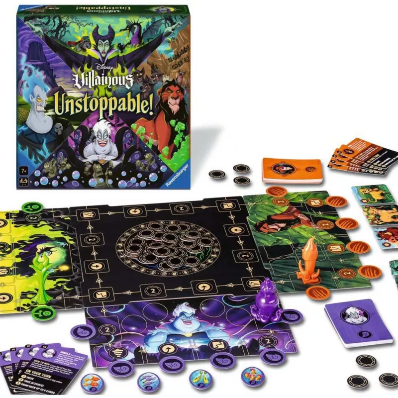 Juego de mesa Ravensburger Disney Villainous Unstoppable! estrategia para niños a partir de 7 años
