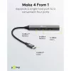 Hub USB Goobay Slim de 4 puertos, USB-C™ a USB-C™/USB-A, USB 3.2 (74459)