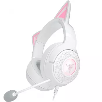 Auriculares Razer Kraken Kitty V2 con cable USB Type-A blanco — circumaurales, diadema, 20–20000 Hz, cable de 2 m