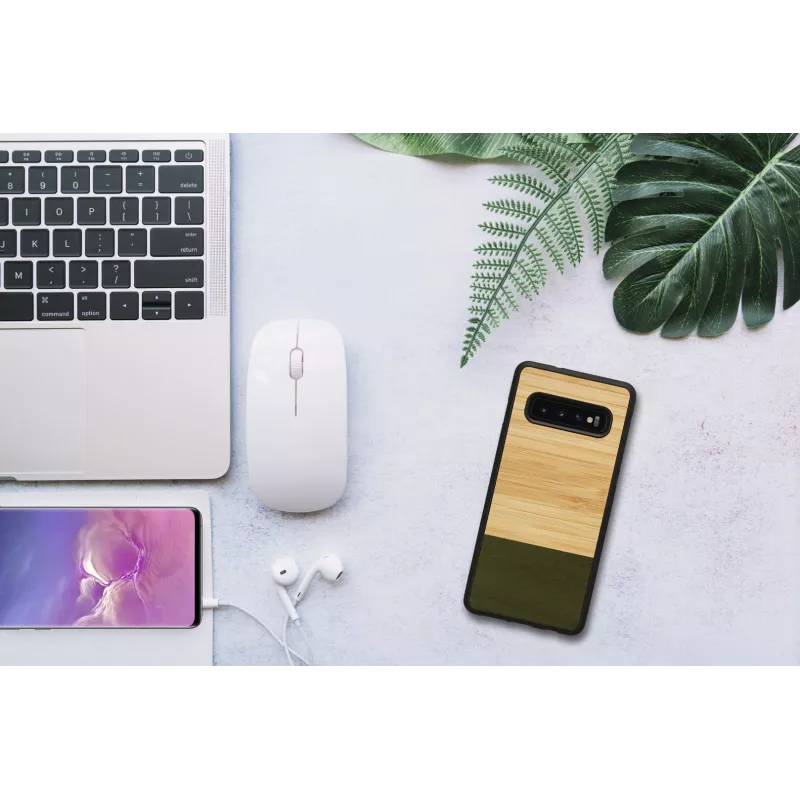 Funda para smartphone man and wood para Galaxy S10 — Bamboo Forest negra