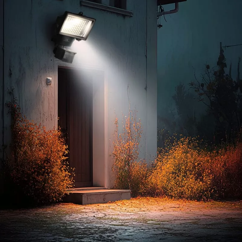 Maclean MCE442 Foco LED solar con detector de movimiento Foco de pared IP44 6W 6000K