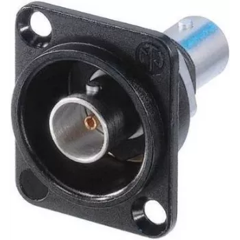 Neutrik NBB75DFIB-P - BNC - Negro - Acero inoxidable - Latón - Polioximetileno (POM) - Politetrafluoroetileno (PTFE) - Zinc - Latón - 1,5 V - 3 mO (NBB75DFIB-P)