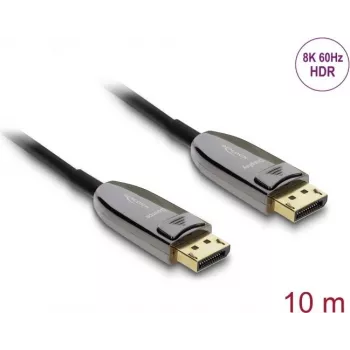 Cable óptico activo DELOCK DisplayPort 2.1 8K 60 Hz 40 Gbps 10 m