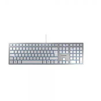 Teclado CHERRY KC 6000 slim universal USB QWERTZ alemán plateado