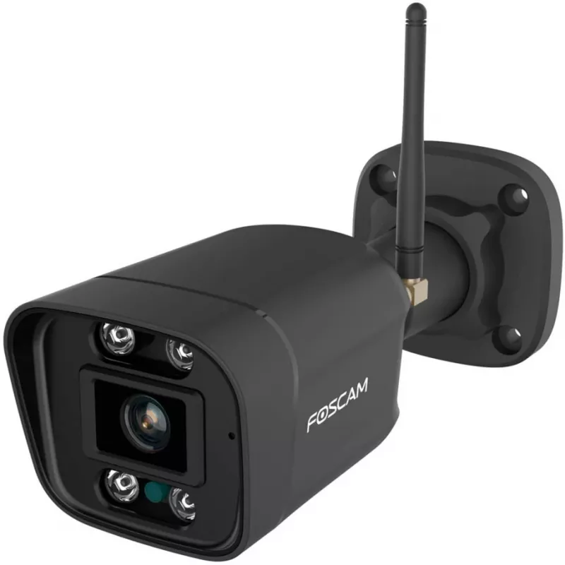 Foscam V8P cámara WiFi bullet para exteriores, 8 MP 4K (3840x2160), WiFi de doble banda, foco, sirena, visión nocturna, negra