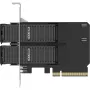 Tarjeta adaptadora PCIe icybox MB312M4P-B — 2× M.2 NVMe a PCIe 4.0 x8 (bifurcación)