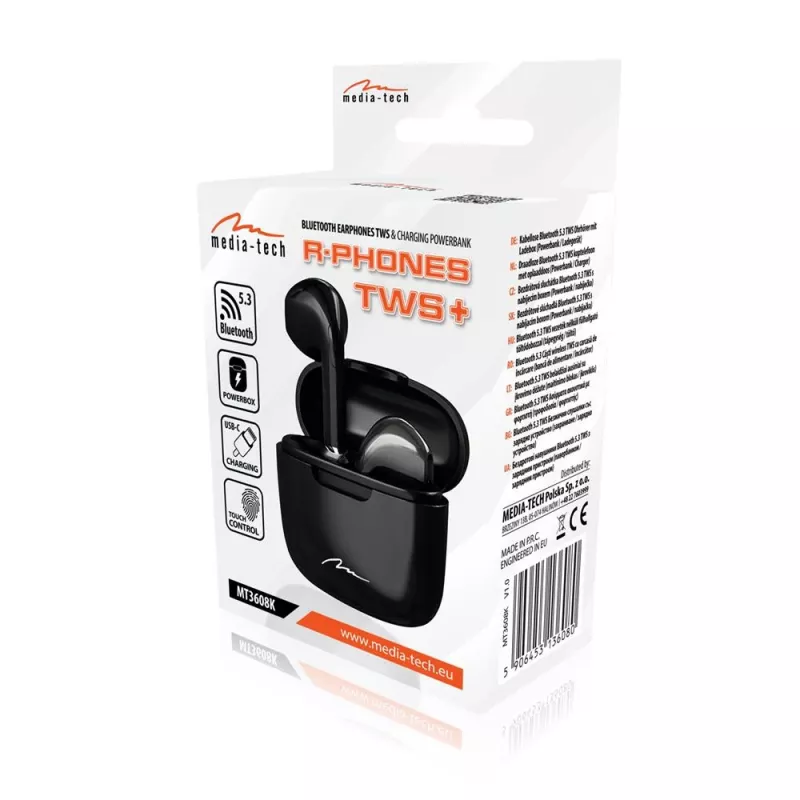 Auriculares Media-Tech MT3608K R-Phones TWS+ negros
