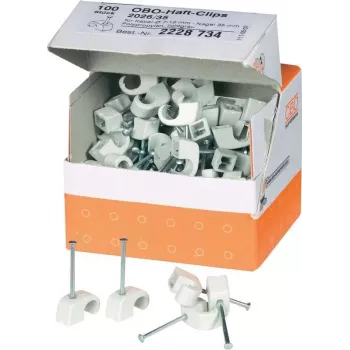 OBO Bettermann abrazaderas de clavo ISO diámetro de haz: 7 - 11 mm gris contenido: 100 unidades (2228734)