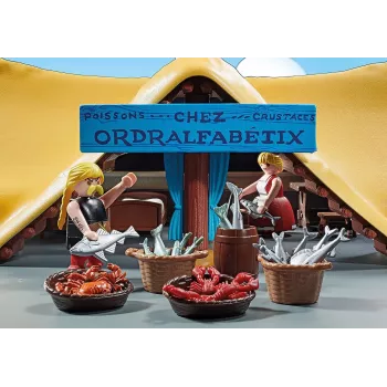 Playmobil 71266 Asterix: Cabaña de Verleihnix Verleihnix y su mujer Bakteria figuras de colección Asterix coleccionistas y fans diversión de juego juegos de rol